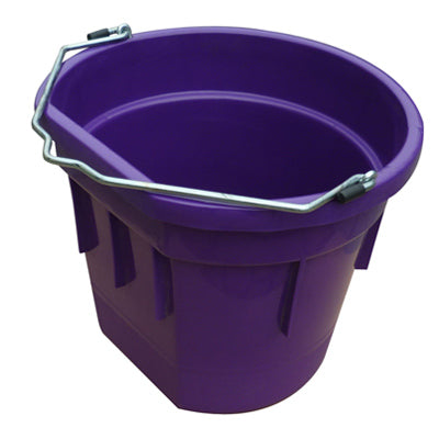 Utility Bucket, Flat Sided, Purple Resin, 20-Qts.