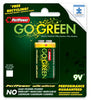 GOGREEN POWER INC Green Environmental Friendly 9V Alkaline Batteries for High-Draining Devices
