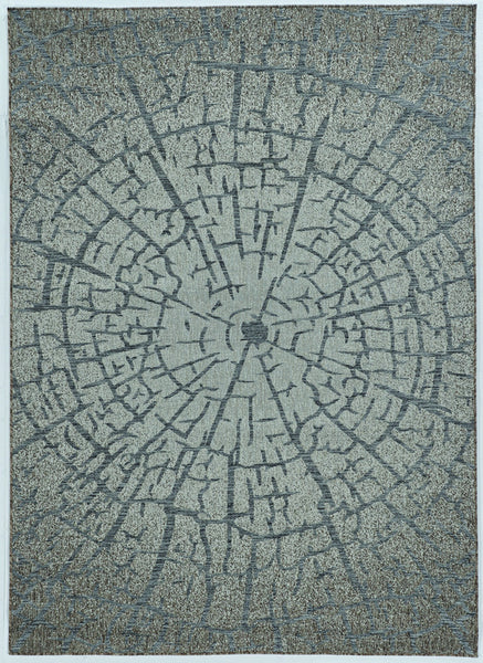 Alfombra decorativa de polipropileno gris de 9,5 pies de ancho x 6,5 pies de largo de Linon Home Decor