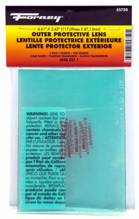 Forney 4.61 in. H X 3.43 in. W Auto-Darkening Outer Cover Lens Clear 2 pc