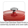 3.5 Qt Enameled Cast-Iron Series 1000 Covered Round Dutch Oven - Gradated Red