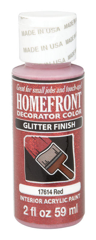 Homefront Glitter Red Hobby Paint 2 oz. (Pack of 3)