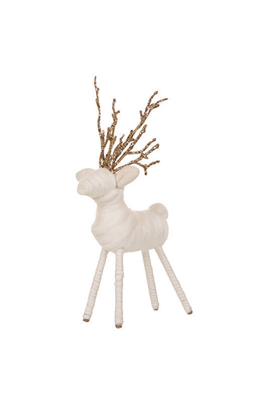 Celebrations  Small Standing Deer  Christmas Decoration  White  Polyfoam  1 pk (Pack of 8)