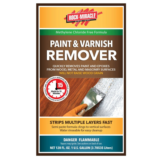 Rock Miracle Methylene Chloride Free Fast Paint and Varnish Stripper 1 gal. (Pack of 4)