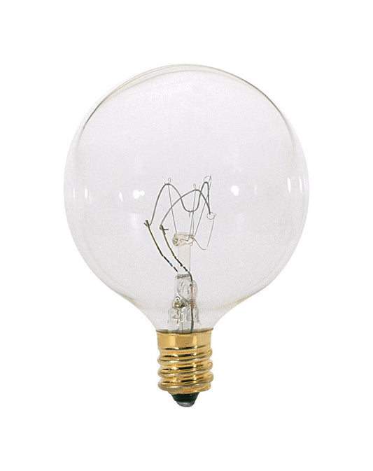 Satco 40 W G16.5 Decorative Incandescent Bulb E12 (Candelabra) Soft White (Pack of 25)