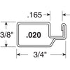 Prime-Line Aluminum .020 in. W x 146 in. L Screen Frame 1 pk (Pack of 48)