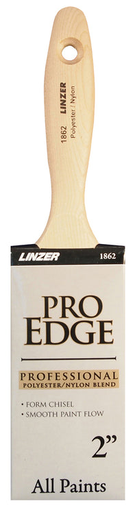 Linzer Products 1862-0200 2" Polyester/Nylon Blend Pro Edge™ Varnish And Wall Paint Brush