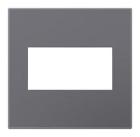 Legrand Adorne Magnesium 2 gang Polycarbonate Toggle Screwless Wall Plate 1 each