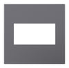 Legrand Adorne Magnesium 2 gang Polycarbonate Toggle Screwless Wall Plate 1 each