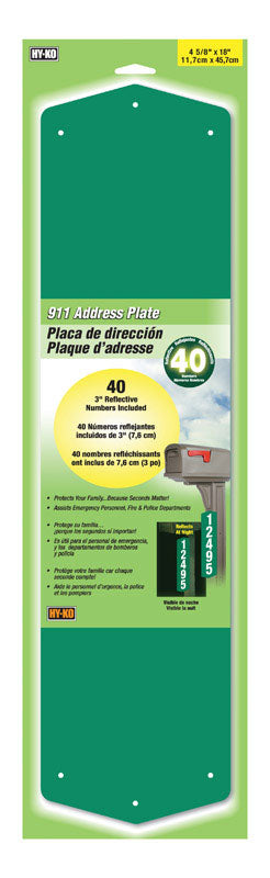 Hy-Ko Green Aluminum Rectangle Address Kit (Pack of 5)