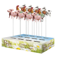 Regal Art & Gift Assorted Metal 16 in. H Barn Animal Plant Picks Outdoor Garden Stake (Pack of 18)