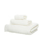 LINIM 3-Pcs Towel with Fringing on Edges 100% Cotton Bath, Hand, Washcloth White