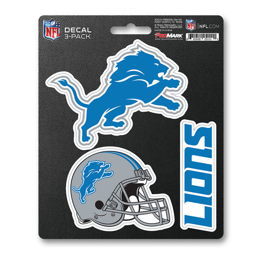 NFL - Detroit Lions 3 Piece Decal Sticker Set