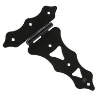 National Hardware 8 in.   L Black Ornamental T Hinge 2 pk
