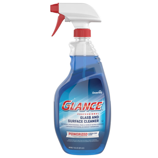 Glance Ammonia Scent Glass Cleaner and Surface Cleaner 32 oz. Liquid (Pack of 8)
