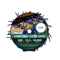 Holiday Bright Lights Twinkling Cluster Rice Connectable Light 12.3 ft.