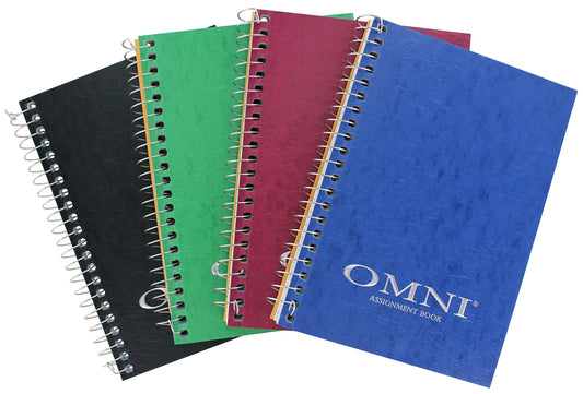 Norcom 77316-12 7 X 5 Omni College Ruled Assignment Book Assorted Colors 100 Sheets