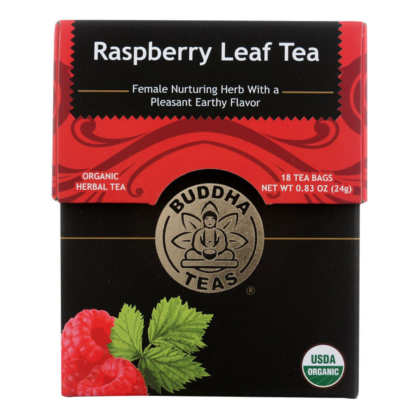 Buddha Teas - Organic Tea - Raspberry Leaf - Case of 6 - 18 Count (Pack of 6)