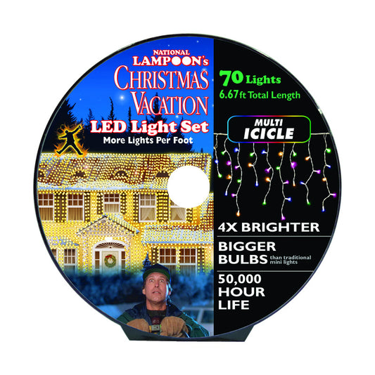 National Lampoon's  LED  Micro/5mm  Multi-color  70 count String  Christmas Lights  9.5 ft.