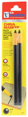China Marker Pencils, Black, 2-Pk.