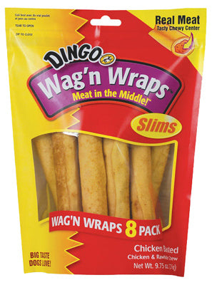 Dingo Dog Treats, Wag 'N Wraps Chicken, 8-Pk.