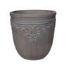 Southern Patio GRC Brown Cement Round Midrise UV-Resistant Planter 13-3/4 L x 14-1/2 H x 14 W in.