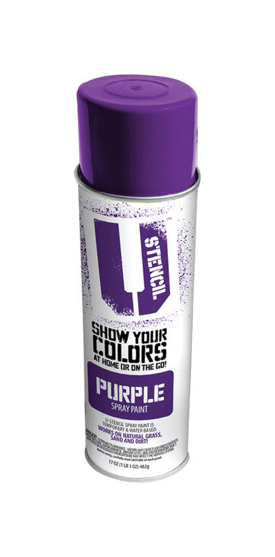 U-Stencil Matte Purple Spray Paint 17 oz. (Pack of 6)