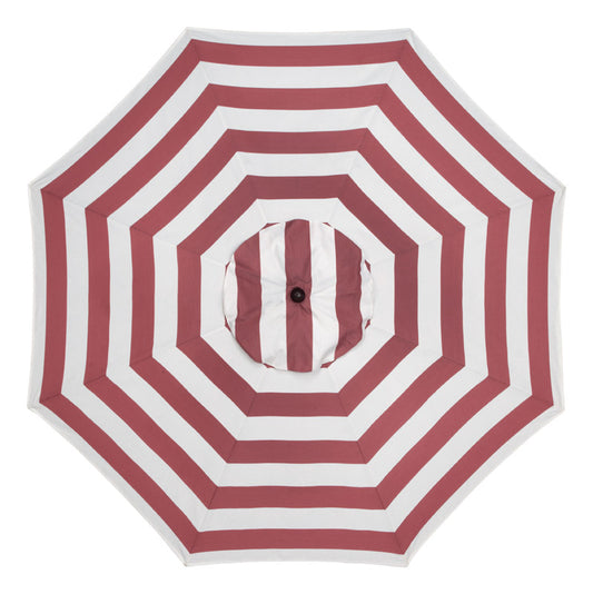 Sunline  Traditional  9 ft. Tiltable Red White Stripe  Market Umbrella