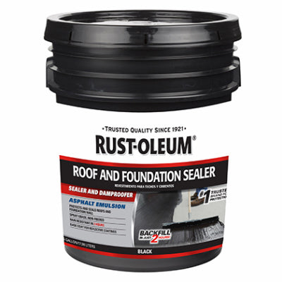 Roof & Foundation Sealer, Black, 5-Gallon