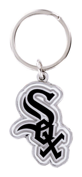 Llavero decorativo de metal plateado Hillman Chicago White Sox (paquete de 3).