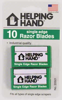 Helping Hand 20501 Single Edge Razor Blades (Pack of 3)