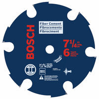 Bosch CB706FC 7-1/4" 6-Tooth Carbide-Tipped Fiber Cement Blade