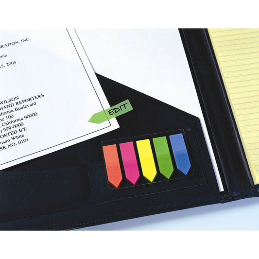 Redi-Tag 0.46 in.   W X 1.75 in.   L Assorted Sticky Filing Tabs 125 pad