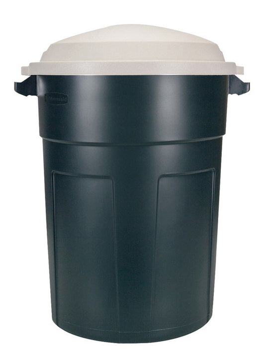 Rubbermaid Roughneck 32 gal. Plastic Garbage Can Lid Included (Pack of 8)