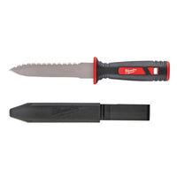 Milwaukee  11 in. Fixed Blade  Serrated Duct Knife  Red  1 pk