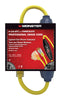 Monster Indoor or Outdoor 2 ft. L Yellow Multiple Outlet In-line GFCI Cord 12/3 SJTW