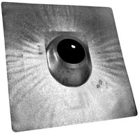 Roof Flashing, Galvanized Steel, 18 x 18-In. Base, 1 to 5-In. Pipes