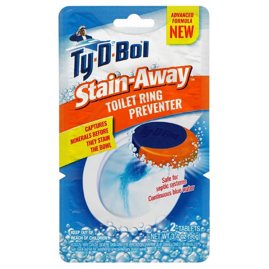 Ty-D-Bol Clean Scent Toilet Ring Preventer 3.4 oz. Tablet (Pack of 6)