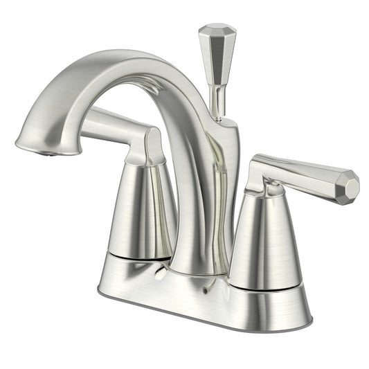Ultra Faucets Z Collection Brushed Nickel Centerset Bathroom Sink Faucet 4 in.