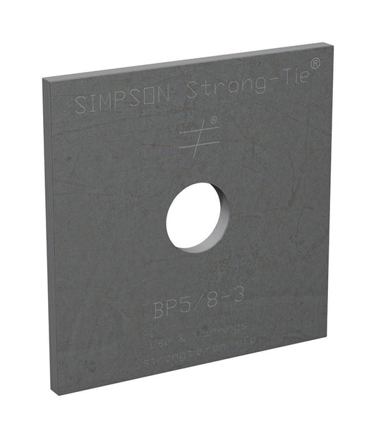 Simpson Strong-Tie 3 in. H x 0.3 in. W x 3 in. L Uncoated Steel Bearing Plate (Pack of 50)