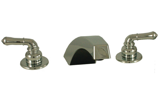 Tub Filler Adjustable Non-Metallic W/Teapot Handles&Hi-Arc Spout Chrome