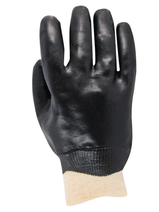 Handmaster  Men's  Indoor/Outdoor  Vinyl  Coated  Work Gloves  Black  One Size Fits All