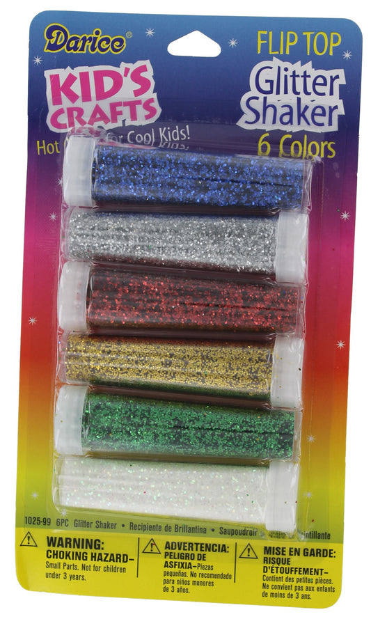 Darice 1025-99 Shake Glitter 6 Colors (Pack of 6)