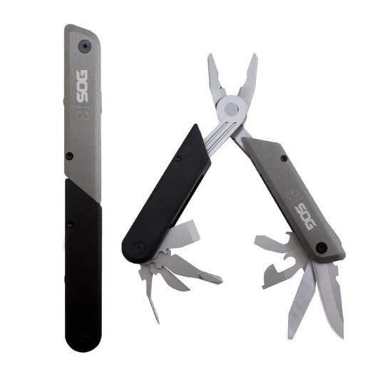 SOG  Baton Q3  Black / Gray  5CR15MOV Stainless Steel  6.3 in. Multi-Function Knife