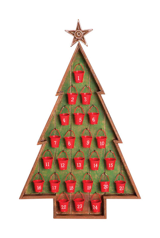Tree Advent Calendr Wood (Pack of 2)