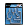 Crawford 8 in. L Vinyl Coated Gray Steel Assorted Hook 10 pk