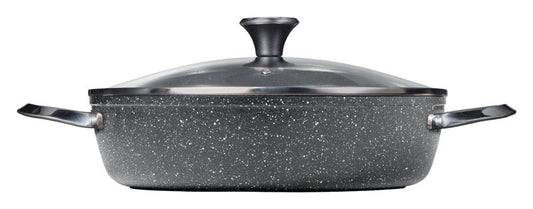 Starfrit  The Rock  Aluminum  Deep Dish Pan  12 in. Black