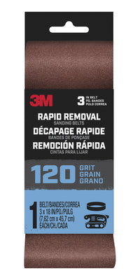 3m Belt3x181pk120 3 X 18 Rapid Removal 120 Grit Power Sanding Belt