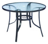 Living Accents Fairview Round Black Glass Dining Table