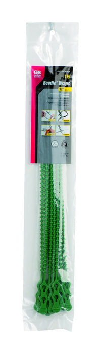 Gardner Bender  12 in. L Green  Beaded Cable Tie  15 pk
